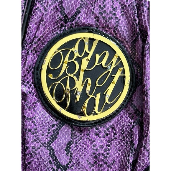 Vtg Y2K Baby Phat Purple Snake Skin Pattern Shoulder Bag Purse Studded HTF Rare - Picture 8 of 16